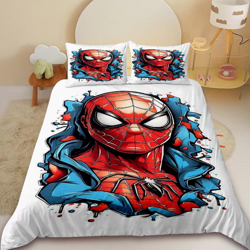 Cartoon Spidermans Duvet Cover Set Kids Boys Bedding Set Spider Hero Quilt Cover for Children edroom Decoration