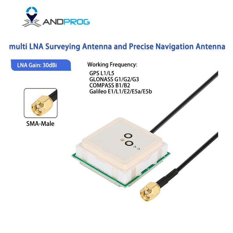 RTK GNSS L1 L5 Mehrband-Hochpräzisionsantenne, Multi-LNA GPS/GLONASS/BEIDOU/GALILEO