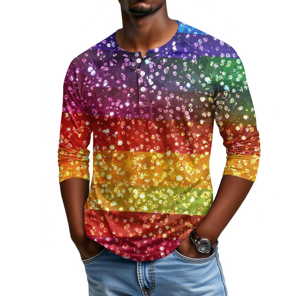 Men's Raglan Sleeve Three-quarter Sleeve Top