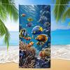 Ocean Coral Fish School Microfiber Towel, Soft Absorbent Quick Dry for Swimming Camping