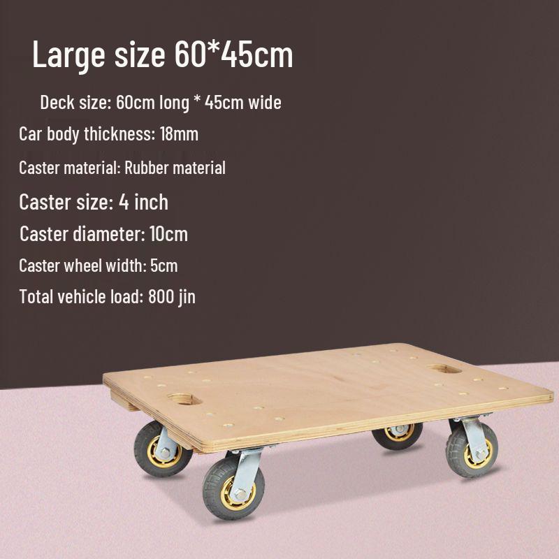 Robuster hölzerner Schildkröten-Auto-Wagen mit leisen Universalrädern