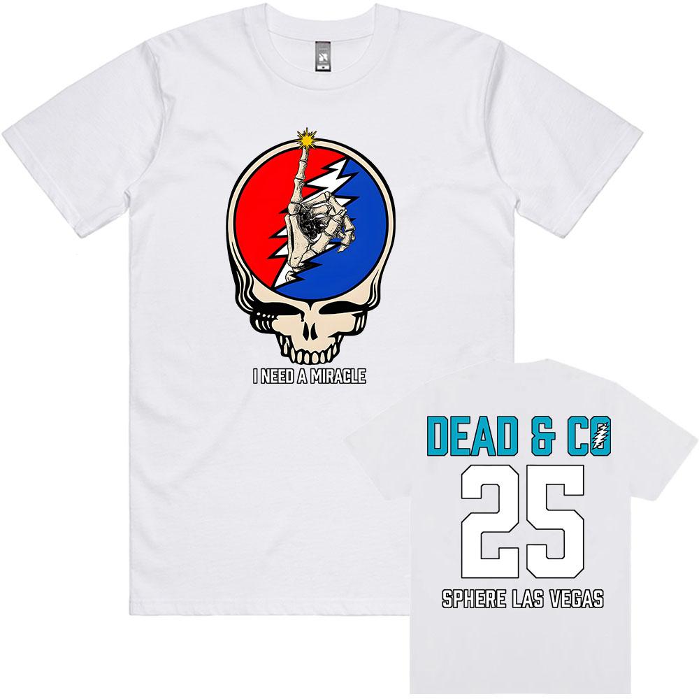 I Need A Miracle Dead Forever 2025 Tee DEAD & COMPANY Rock Band Print Tshirts Unisex Streetwear Summer O-neck Cotton T-shirt
