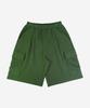 Alex And Aiden One-Pleat Wide Cargo Half Pants (Khaki)