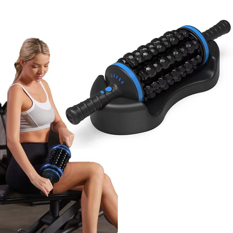 Massageador Corporal de Rolo Sem Fio Relaxamento Muscular e Fascial Vibradores Exercício de Fitness em Casa Relaxamento Abdominal e das Pernas Alívio da Dor
