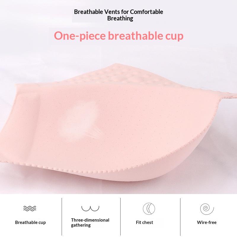 Front Buckle Rose Beautiful Back Plus Size Bra Set Big Breasts Small Gathering Underwear Women's Upper Support Adjustable Bra