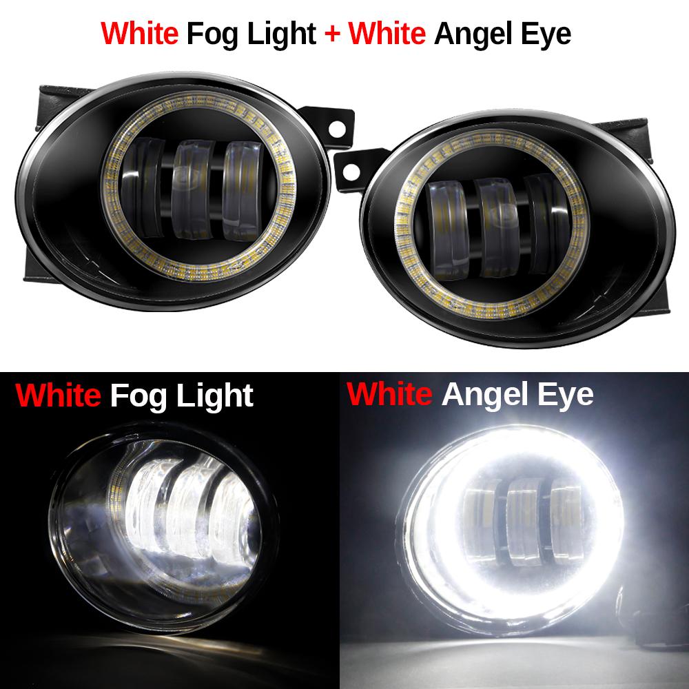 2 x LED-Nebelscheinwerfer mit Angel Eye Tagfahrlicht 9006 Auto Nebel Fahrlicht für Volkswagen VW Golf Jetta 6 Tiguan 5N Touran Beetle EOS Caddy