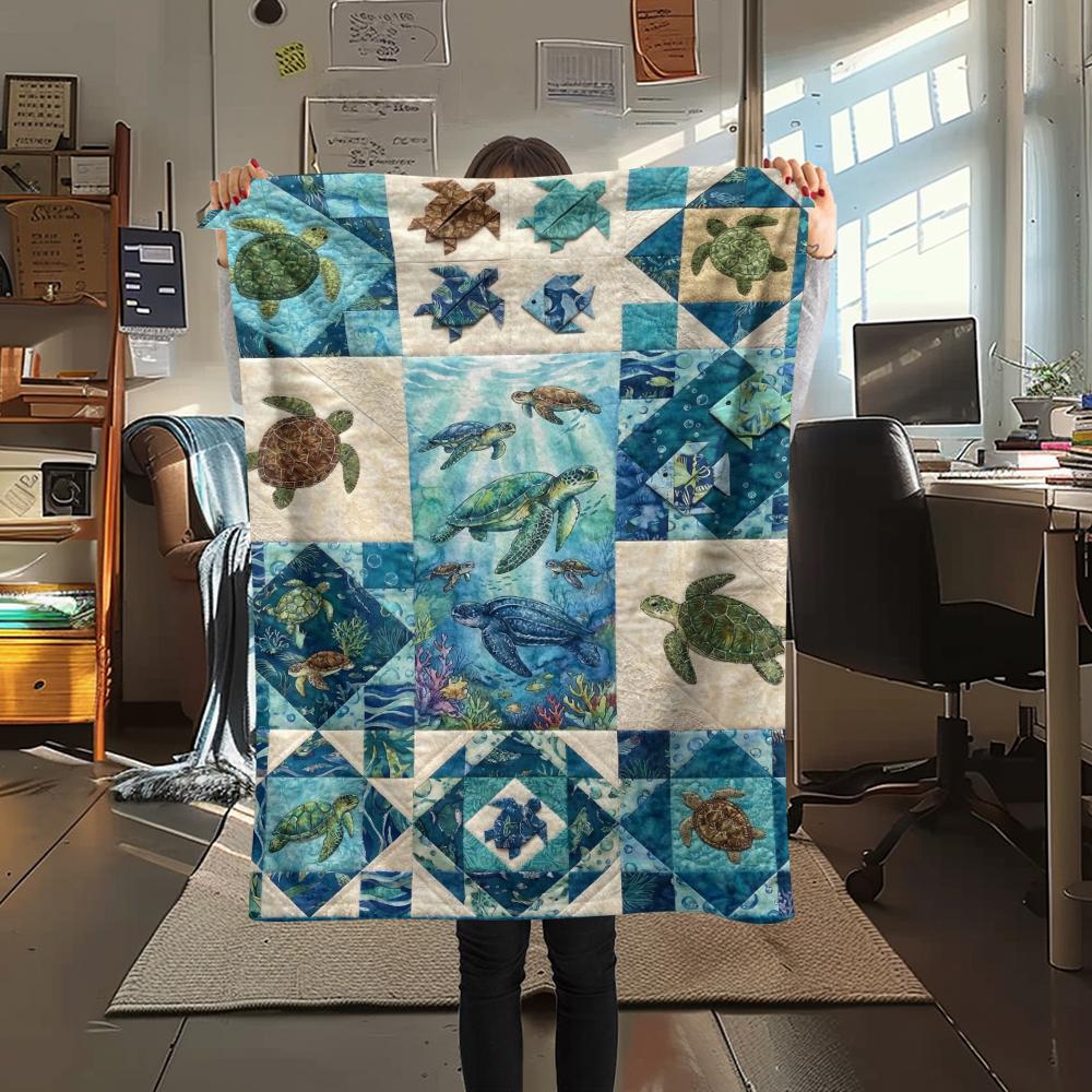 Ocean Retro Print Flannel Blanket, High quality Comfortable for All Seasons, Home Decor, Warmth and Comfort, Perfect for Christmas Gifts80