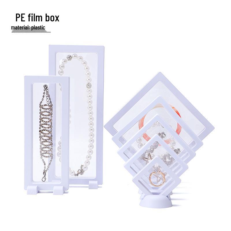 Transparente PE-Folie Schmuck-Display- & Aufbewahrungsbox - Oxidationsschutz Ring- & Abzeichen-Organizer