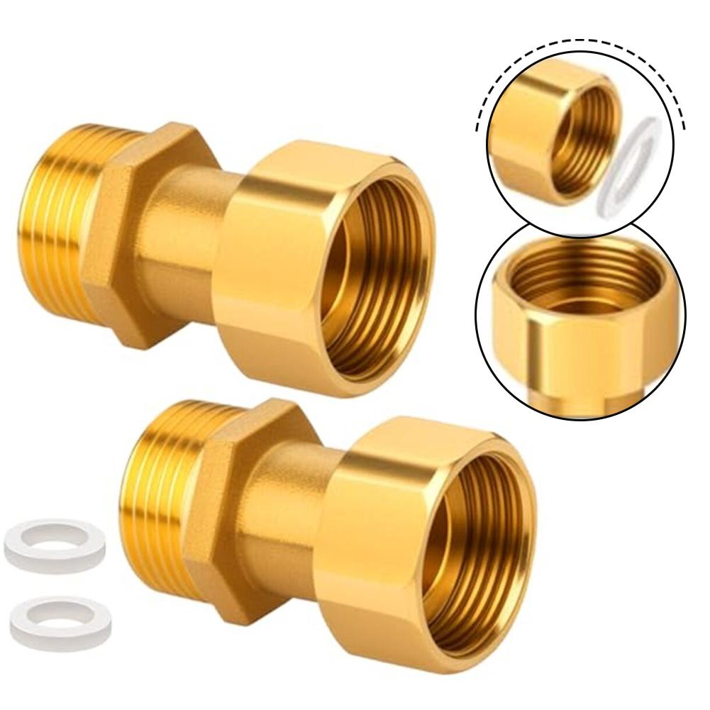 3 4 Inch Male X Female Thread Brass Threaded Adapters Leak Proof Plumbing Fitting Accessory Easy To Remove And Install