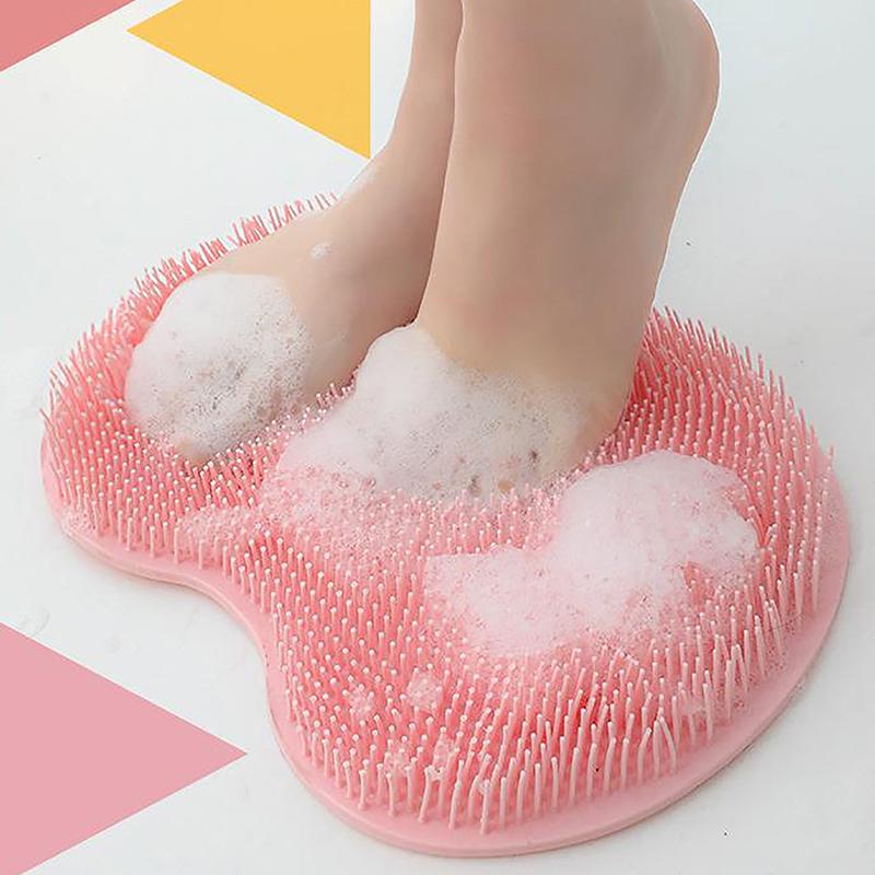 Sırt Fırçası Banyo Kaymaz Ayak Yıkama Paspası Masaj Duş Paspası Vantuzlu Banyo Masaj Ayak Peeling Fırçası Paspası