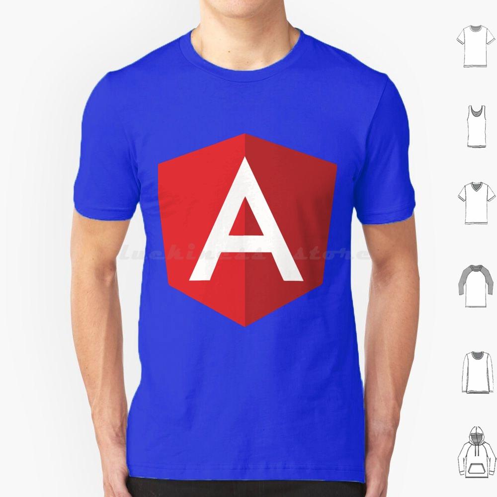 Angular Logo T Shirt Cotton Men Women DIY Print Angular Javascript Angularjs Js Programming Logo Angular Js Development Web