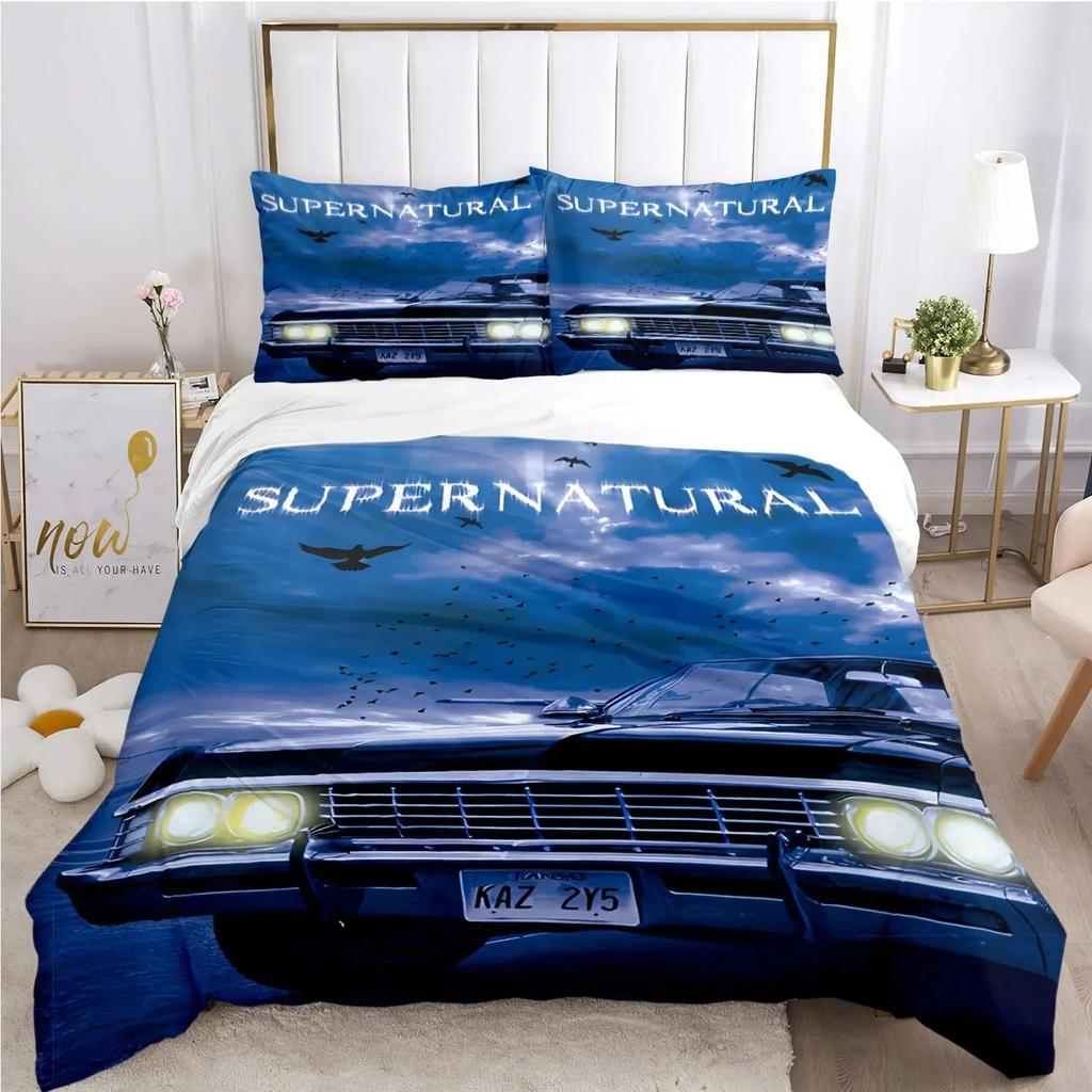 Set Biancheria da Letto Supernatural Singolo Matrimoniale King Full Size Singolo Doppio Copripiumino Federa Letto Ragazzi Ragazze Adulti