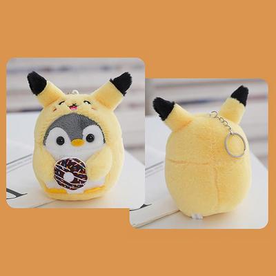 1Pc Cute Penguin Doll Keys Keychain Girls Cartoon Donut Car Keyring Kawaii Women Bag Accessories Cartoon Plush Doll Keychain