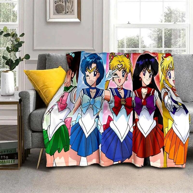 Moon Girl blanket for beds,Flannel thin blanket for summer, Anti-Pilling cooling blanket,Portable picnic blanket
