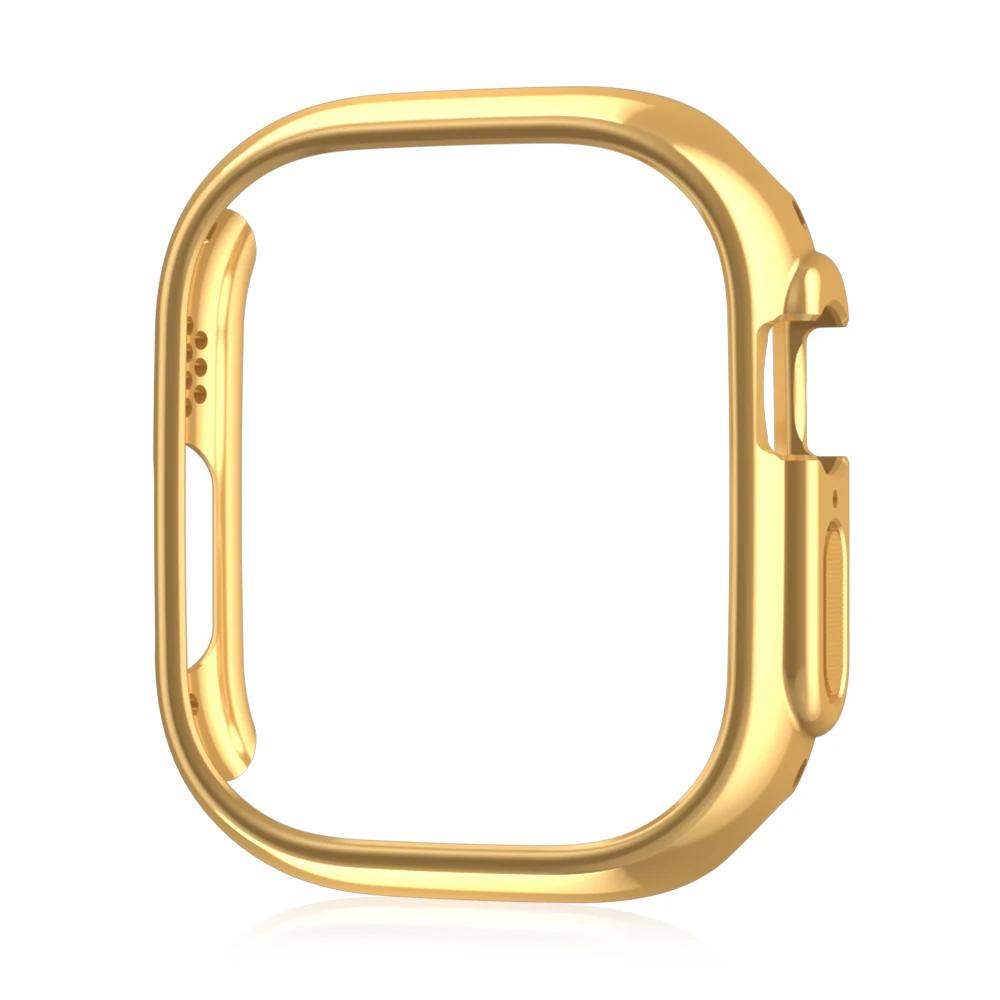 

Ударопрочный золотой ПК-чехол Защитная крышка для Apple Watch Серии 11 10 9 8 7 6 5 4 3 2 1 Ultra 49 45 мм 41 46 42 мм Без стекла на экран 38mm-Series 1 2 3 золотой