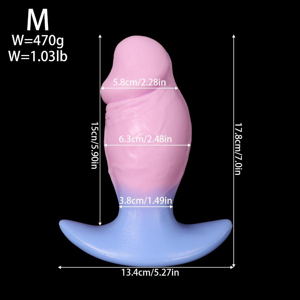 Soft Liquid Silicone Alien Butt Plug - Ultra Soft Anal Plug for Men Women, Fantasy Shape Sex Toys for Adults, Body Safe Anal Training & Solo Play