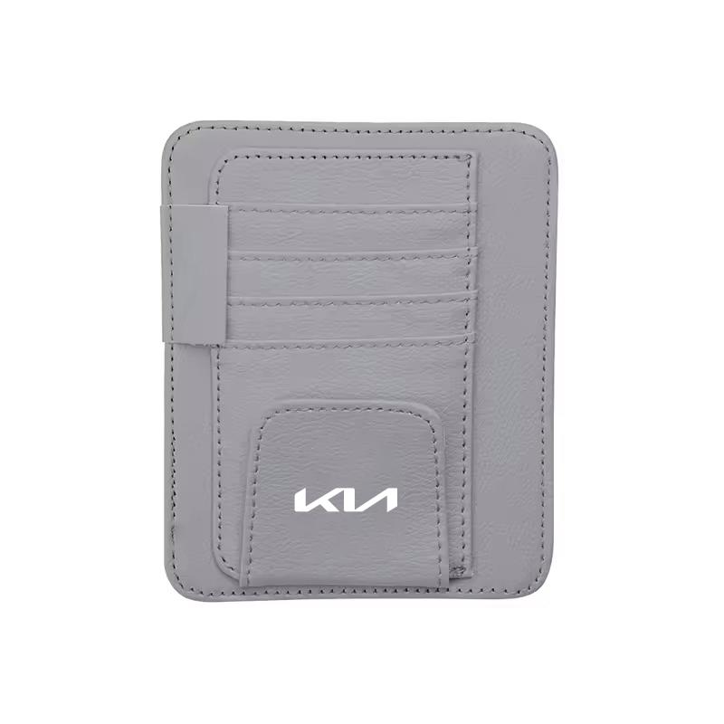 BTQNM1 For Kia Morning Picanto Rio XCeed Soul Cerato Venga Cadenza K9 Seltos Telluride Niro Car Sun Visor Card Bag Ticket Storage Bag