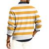 Men's Round Neck Long Sleeve Ribbed Knit Pullover