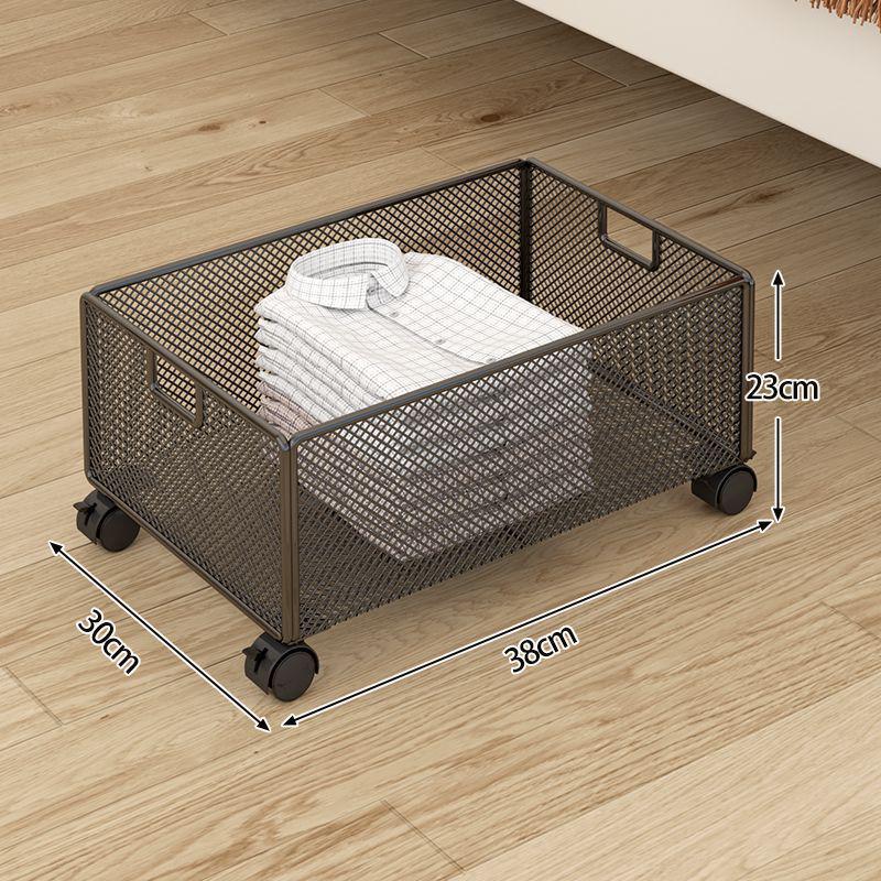 Flat Large Underbed Storage Box with Wheels - Drawer-Type Organizer for Clothes