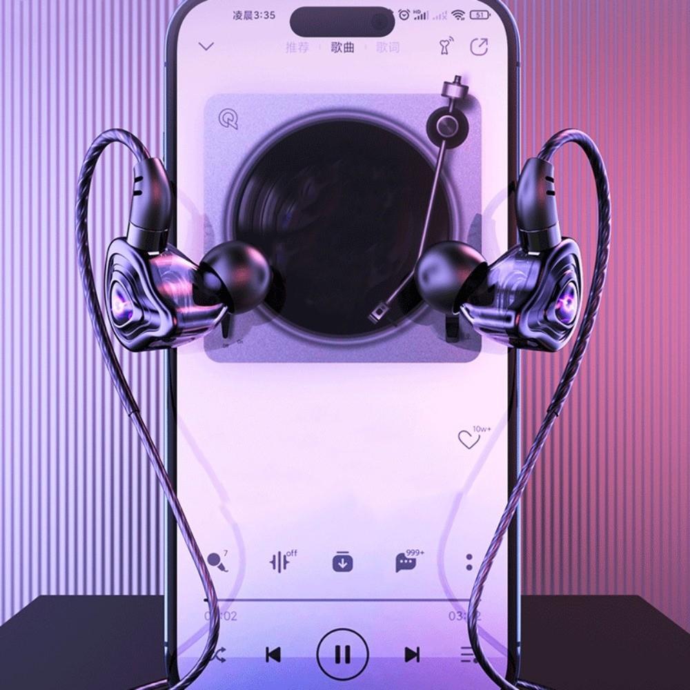 3.5mm Esports Wired Earphone HiFi Stereo Noise Cancelling in Ear Earphones Microphone Surround Bass Wired Headset