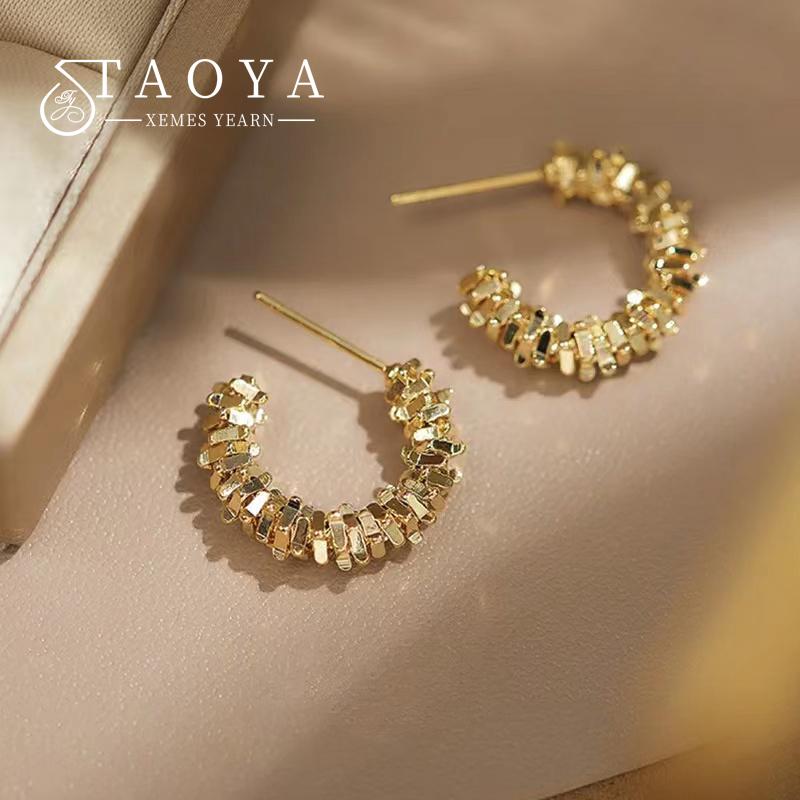 

European and American Retro Metal C-shaped Semicircular Earrings For Womans 2026 New Fashion Jewelry Party Luxury Accessories
