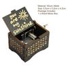 Wooden Music Box Exquisite Home Decoration Black Saving Space Musical Trinket Box