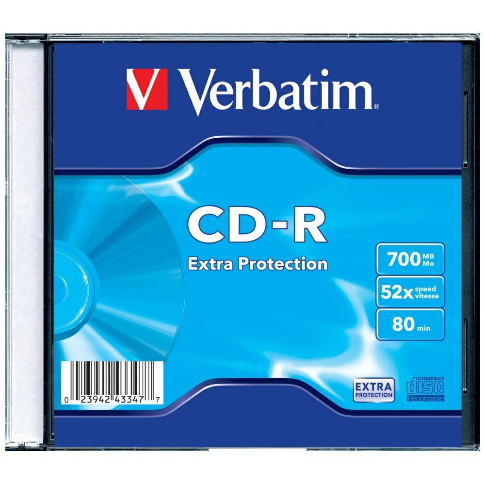 Verbatim Płyta Cd-R 700Mb 52X Extra      Protection Biały/White 1Szt 43347