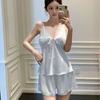 Ice Silk Pajamas Summer Sexy Suspender Shorts Pajamas Set Girlish Silk Sweet Japanese Loungewear Simple