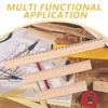 9 Pcs Wooden Ruler Set Straight Edges Rulers Measuring Tools Drafting Supplies Learning Aids Office Accessories