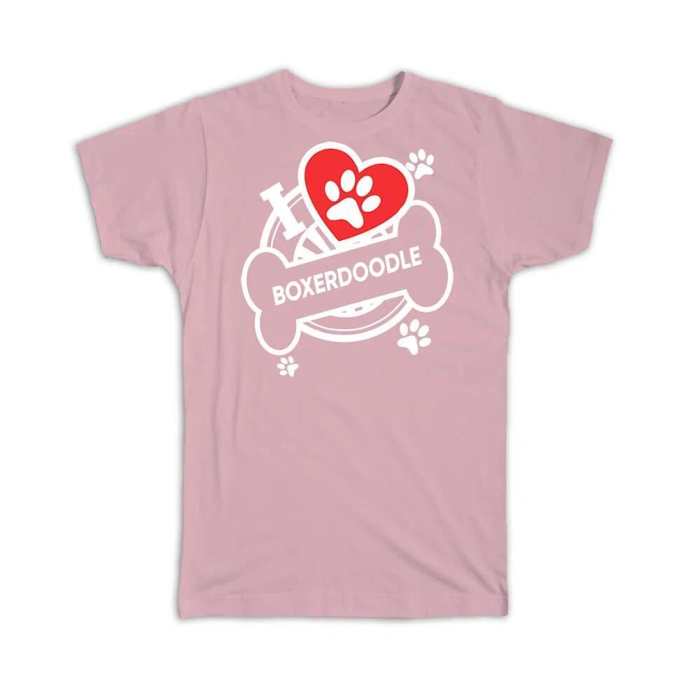Boxerdoodle: Gift T-Shirt Dog Breed Pet I Love My Cute Puppy Dogs Pets L