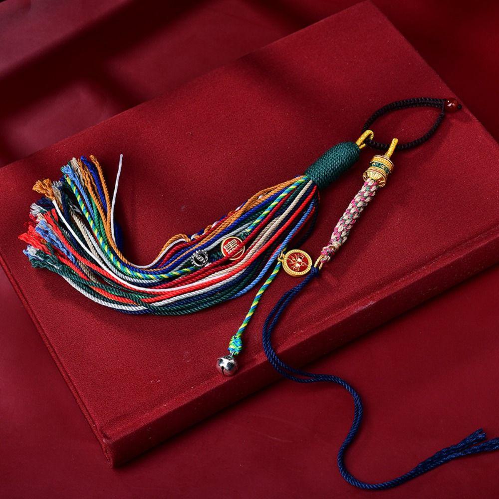 

Tangkazakilam Tassel Car Hanging Decorations Hand-made Bag Hanging Decorations Backpack Decorations