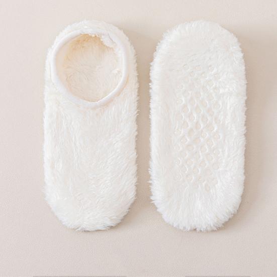 Winter Floor Socks Men Women Warm Plush Home Slipper Socks with Grips Low Cut Anti-Slip Ankle Socks for Indoor Living Room Bedroom