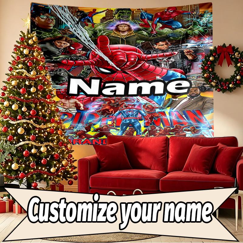 Custom Name Personalized Transformers Print Tapestry, Wall Art Decor, Bedroom, Dorm, Apartment, LivingRoom, Party Backdrop, Gift for Birthday