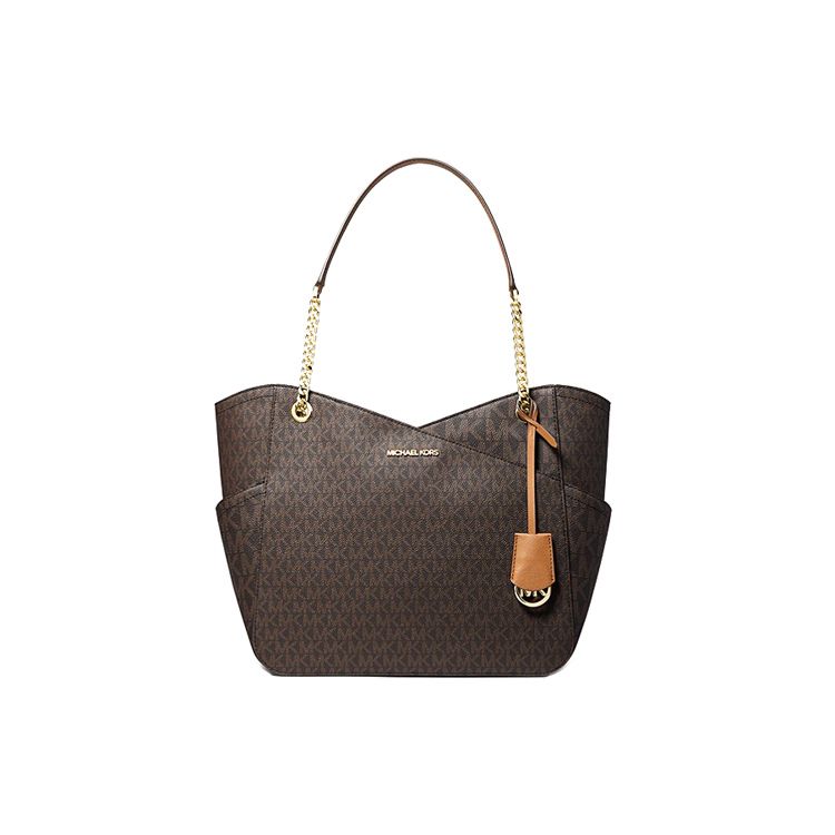 

Michael Kors MK Jet Set Chain Monogram Tote Bag Women Tote Acorn-Brown 35F1GTVT3B-BROWN Basic Set (Bag+Dust Bag)