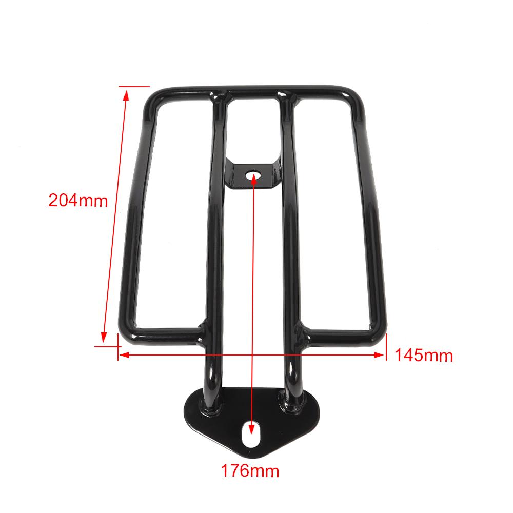 Motorcycle Black / Chrome Rear Solo Seat Luggage Rack Carrier Support Shelf For Harley Sportster XL 883 1200 Short Black