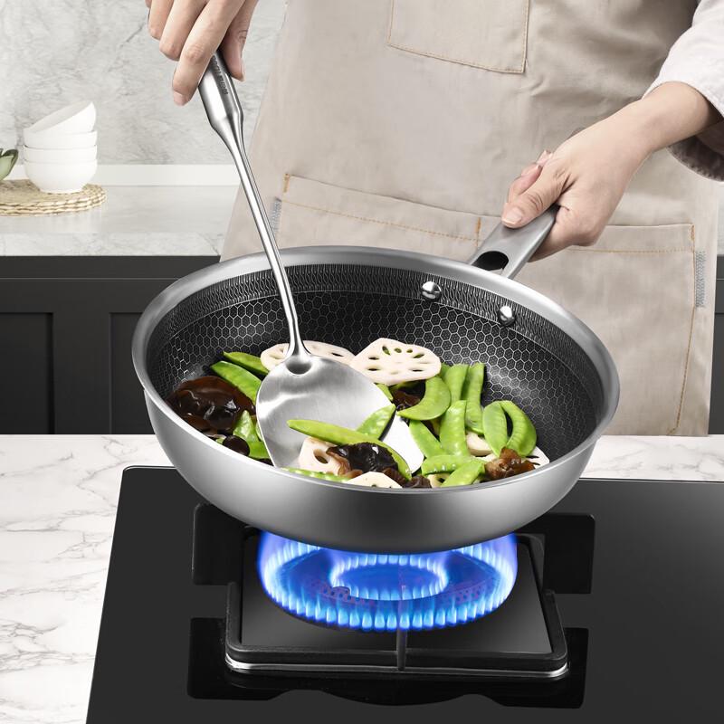 Kangbach 304 Stainless Steel Honeycomb Frying Pan