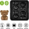 Ice Cube Tray 3D Bear Shape Food-grade Silicone Ice Mold Dishwasher Safe Slow Melting Cocktail Ice Mold