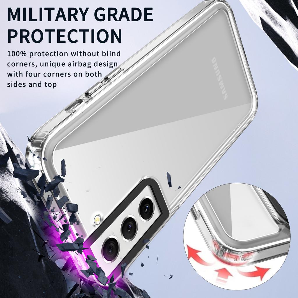 For Samsung Galaxy S21 FE 5G Case PC+TPU Phone Cover High Transparency