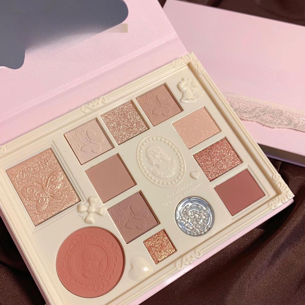 Simple Sixteen-color Eye Shadow Palette Multi-color Pearlescent Matte Eye Shadow Integrated Plate