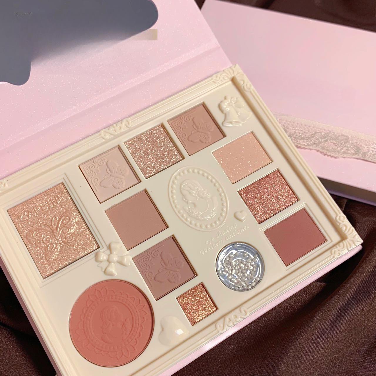 

Кружевные стили Мерцающая Матовая Палетка теней для век Глиттер Сияющий Пигмент Тени для век Стойкий макияж Косметика Нюдовый макияж Арт