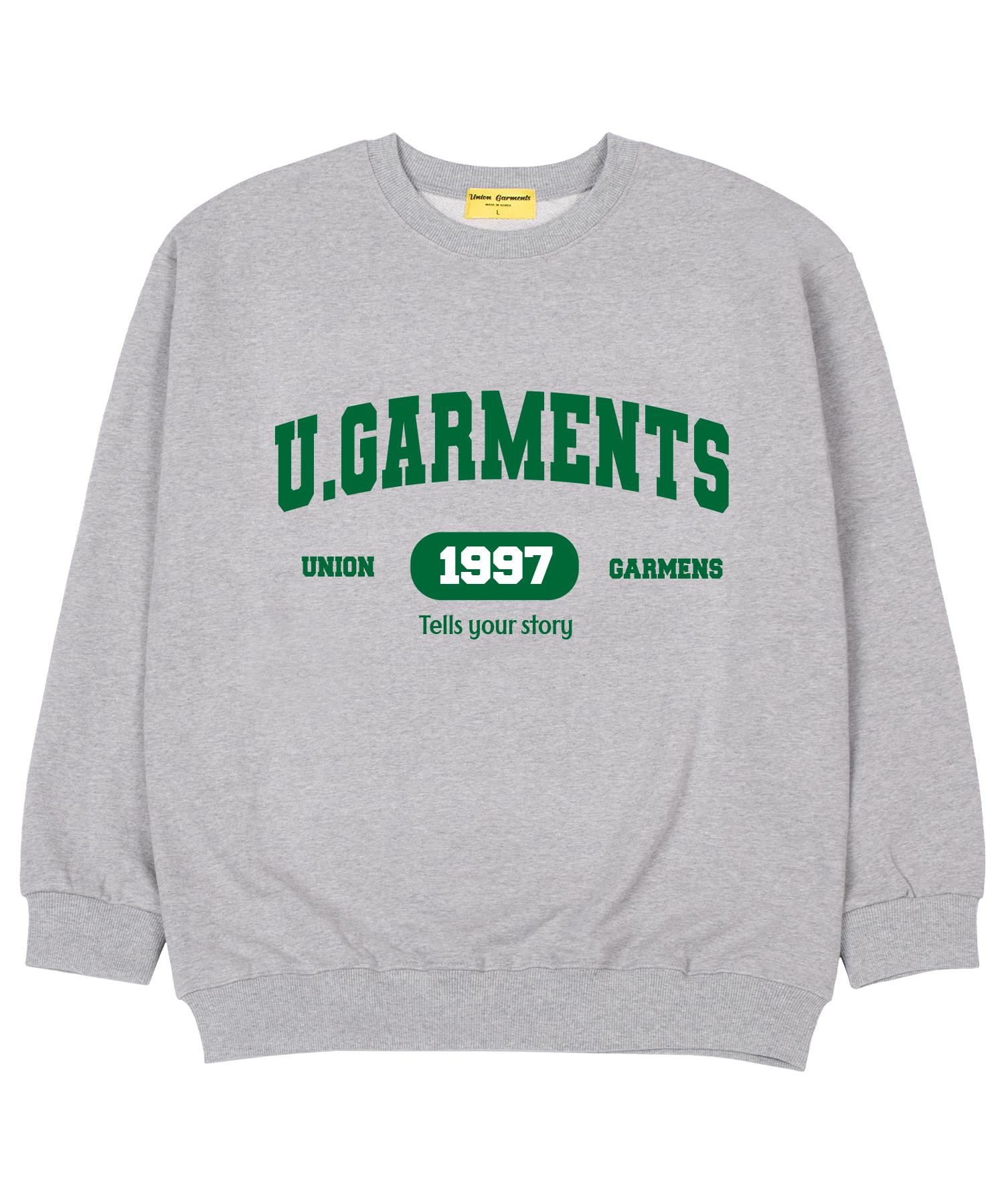 Union Garments 1997 Arch Logo French Oversized Sweatshirt Gray M