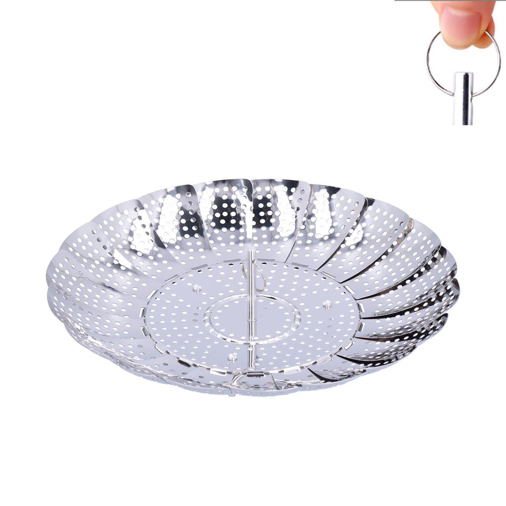Cesta de Vapor Multifuncional de Aço Inoxidável Dobrável Rack de Vapor Utensílio de Cozinha Acessório de Cozinha XL
