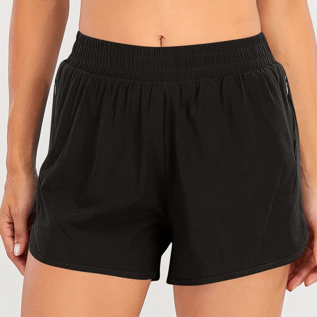 Women Running Shorts Quick Dry Lightweight Athletic Shorts with Zipper Pocket for Fitness Training Outdoor Activities