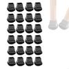 Furniture Leg Covers 24 Piece Set for 26-32 mm Chair and Stool Legs, Silicone Covers with Felt Bottom for Scratch