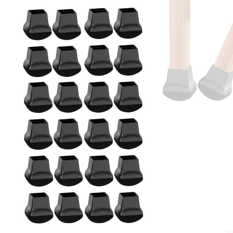 Furniture Leg Covers 24 Piece Set for 26-32 mm Chair and Stool Legs, Silicone Covers with Felt Bottom for Scratch