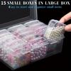 Plastic Transparent Storage Box DIY Earrings Storage Case  Jewelry Storage Accessories
