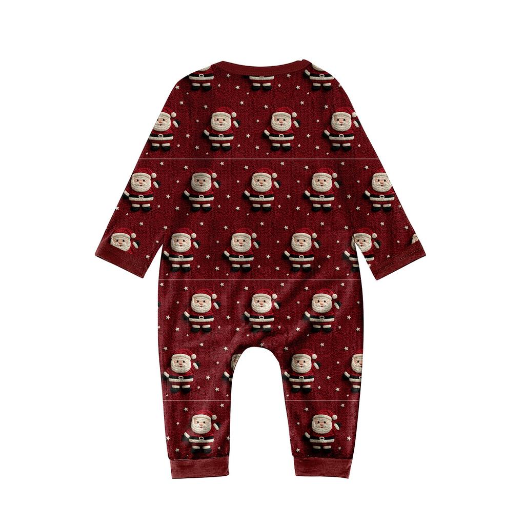 Family Casual Comfortable Long Sleeved Long Pants 3D Christmas Printed Parent-child Set