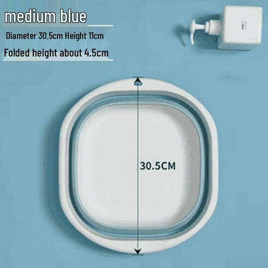 Portable Rectangular Foldable Washbasin for Dorm, Baby, Travel & Household Use