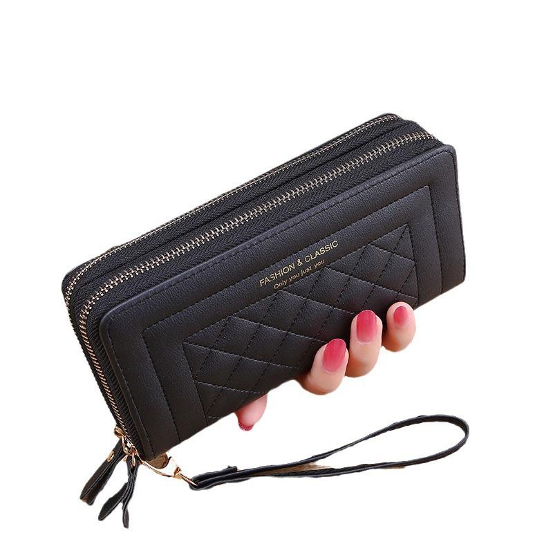 Portafoglio Clutch Lungo da Donna - Doppia Cerniera, Portacarte Grande Capacità e Borsa per Telefono