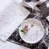 Creative PU Leather Marble Coasters Coffee Coasters Kitchen Placemats Dining Table Black And White Chic Decoration Wholesale